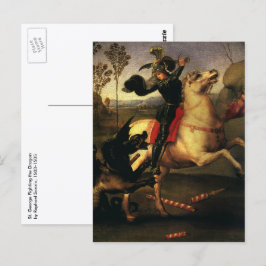 Postal San Jorge luchando contra el dragón de Rafael Sanz