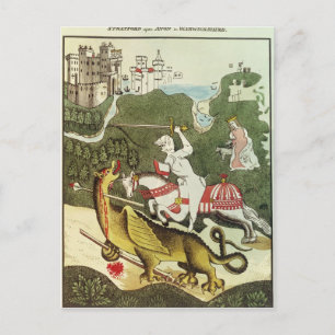 Postal San Jorge y el Dragón