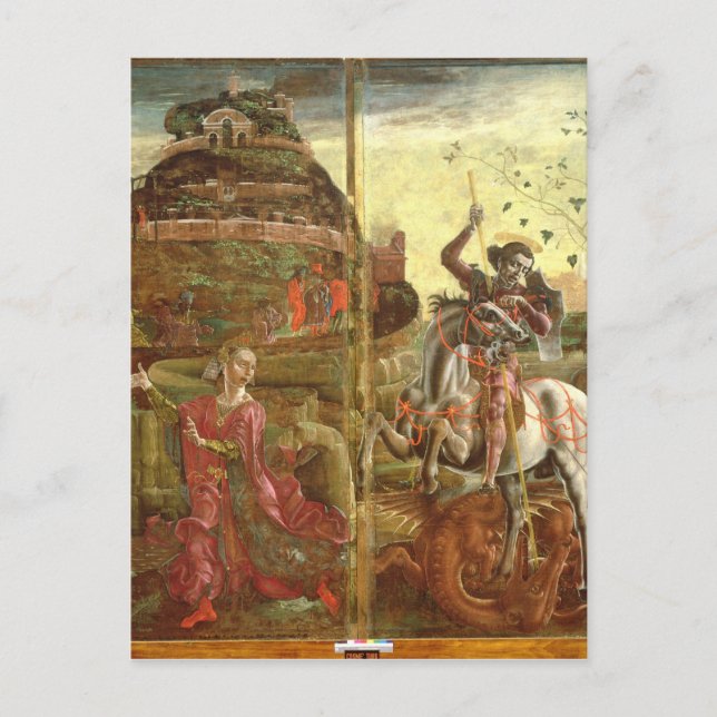 Postal San Jorge y el Dragón (Anverso)