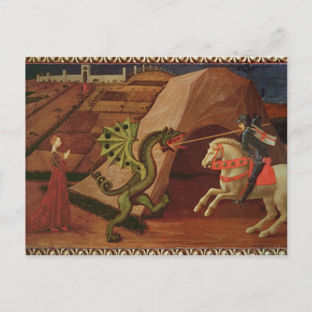 Postal San Jorge y el Dragón, c.1439-40 (Anverso)