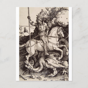 Postal San Jorge y el dragón de Durer