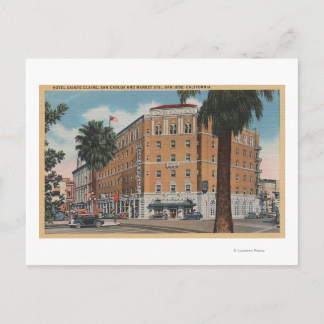 Postal San José, CA - Hotel Sainte Claire (Anverso)