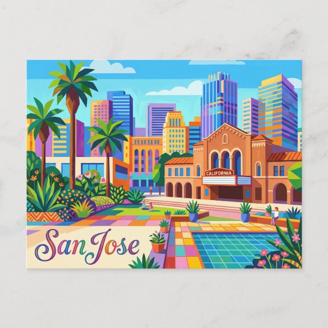 Postal San José California (Anverso)