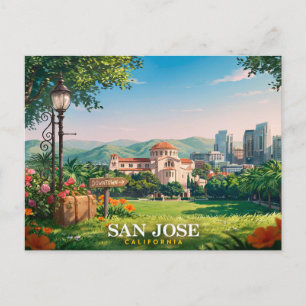 Postal San Jose California Viajes Retro