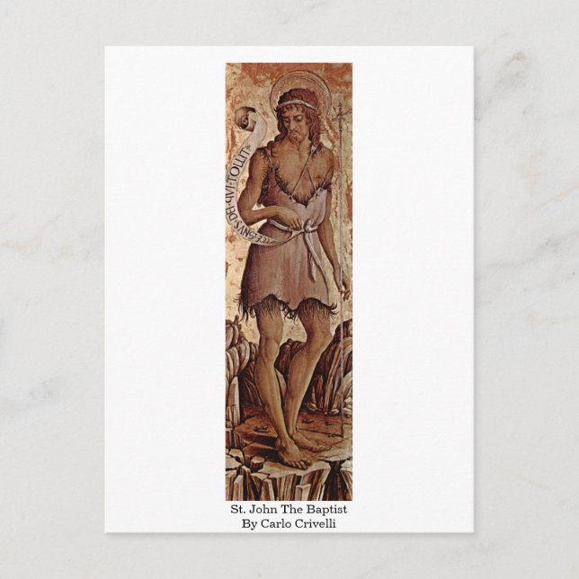 Postal San Juan Bautista De Carlo Crivelli (Anverso)