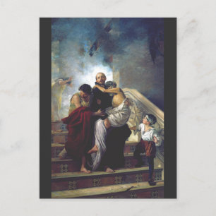 Postal San Juan de Dios Patrono de los Hospitales Arte Ca