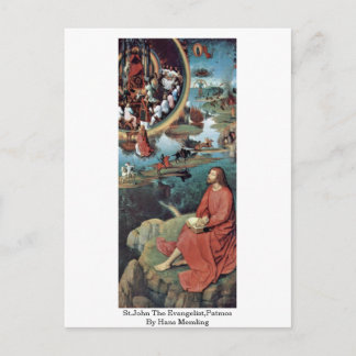 Postal San Juan El Evangelista, Patmos Por Hans Memling