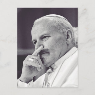 Postal San Juan Pablo II El Gran Comunicador Arte Refinad