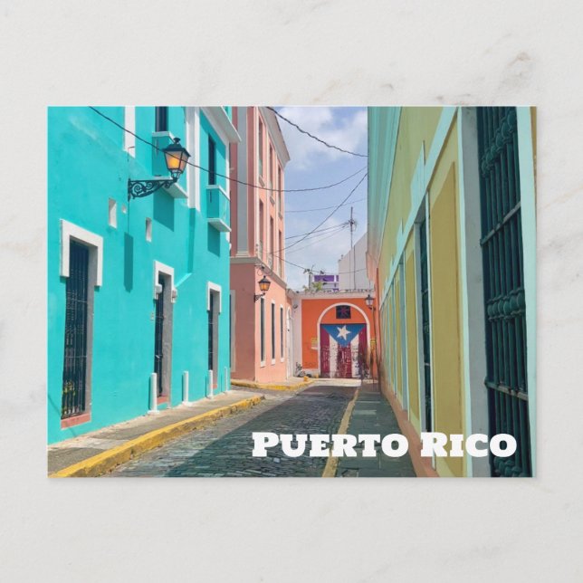 Postal San Juan Puerto Rico Hermosos Pasteles 2 (Anverso)