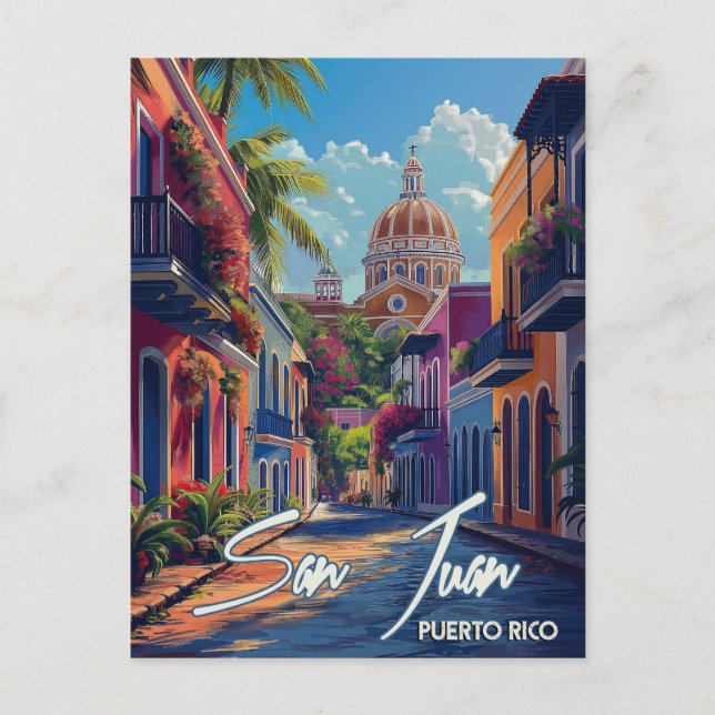 Postal San Juan Viajes Vintage  (Anverso)