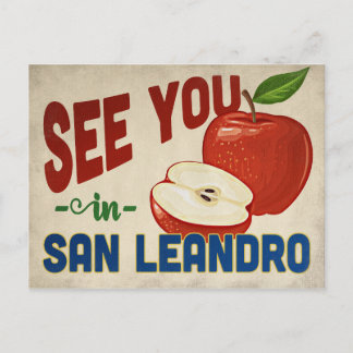 Postal San Leandro California Apple - Viaje de época