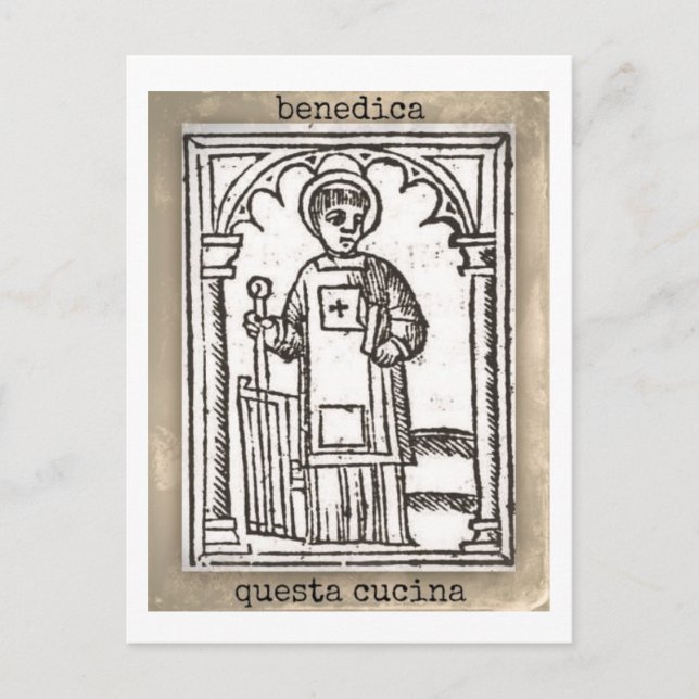 Postal San Lorenzo, bendice esta cocina (Anverso)