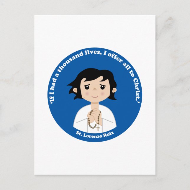 Postal San Lorenzo Ruiz (Anverso)