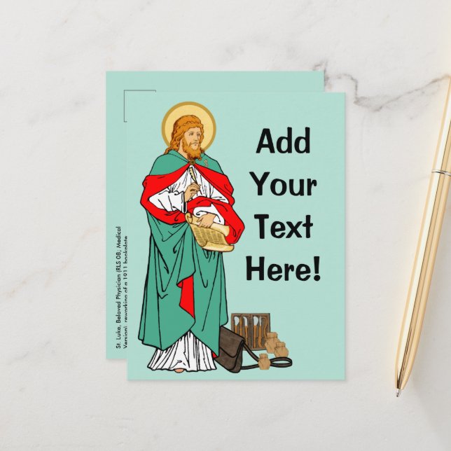 Postal San Lucas, médico amado (RLS 08; MedVers.) (Anverso/Reverso In Situ)