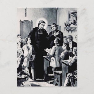 Postal San Luis de Montfort sacerdote francés