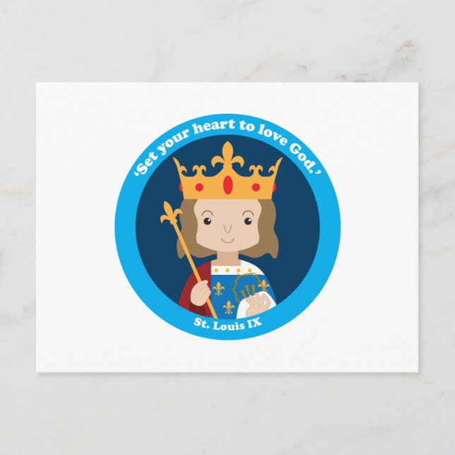 Postal San Luis IX (Anverso)
