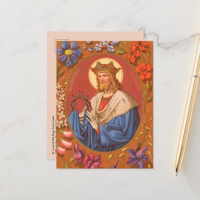 Postal San Luis IX el Rey (PM 05) (Anverso/Reverso In Situ)