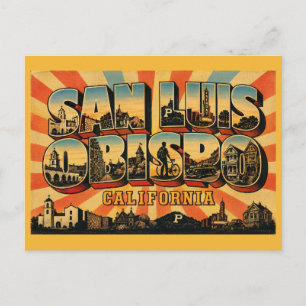Postal San Luis Obispo California Pueblo Universitario Vi