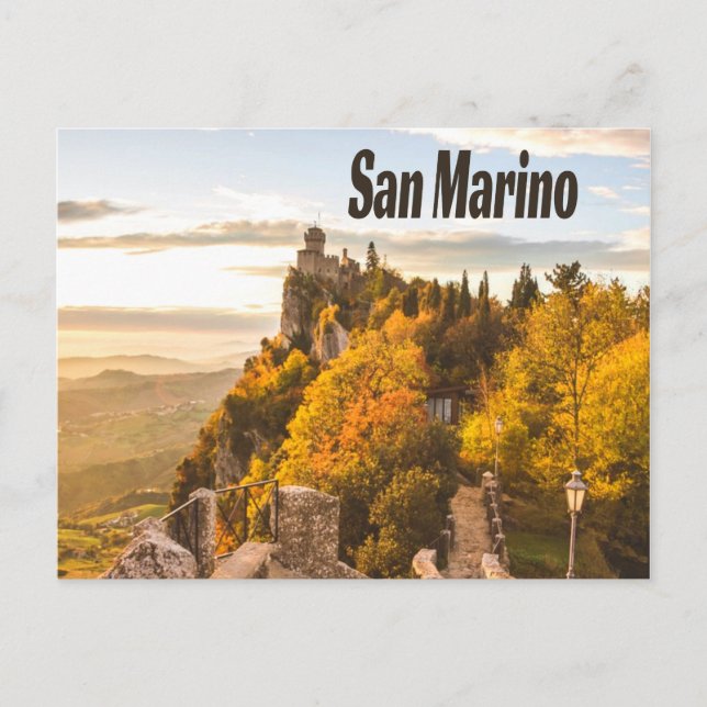 Postal San Marino Europa Tres Torres (Anverso)
