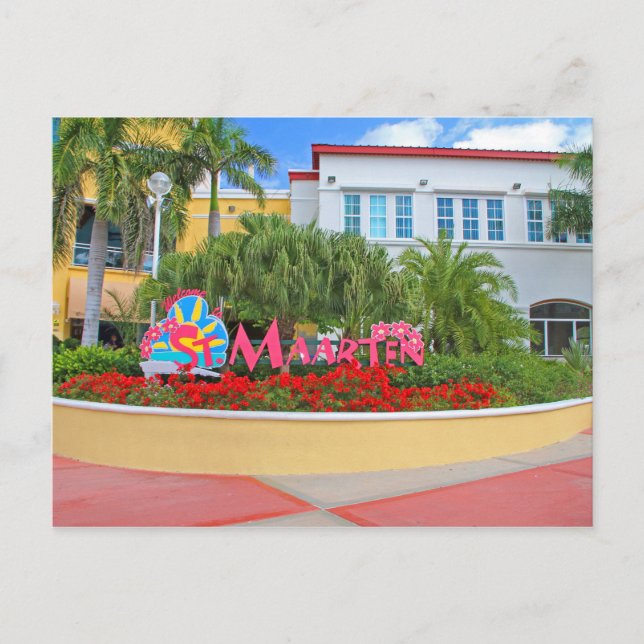 Postal San Martín, signo de bienvenida, fotografía, holan (Anverso)