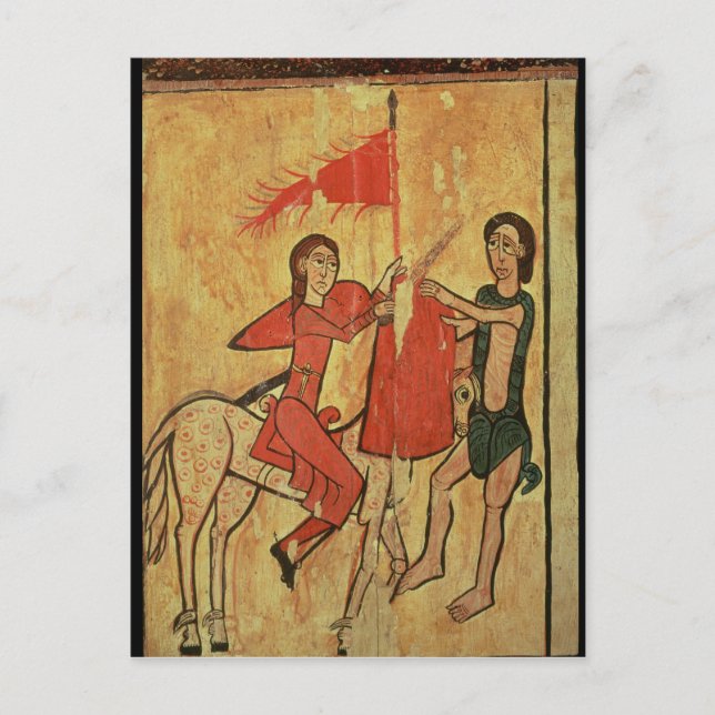 Postal San Martín y el mendigo (Anverso)