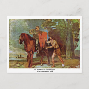 Postal San Martín Y El Mendigo De Marées Hans Von