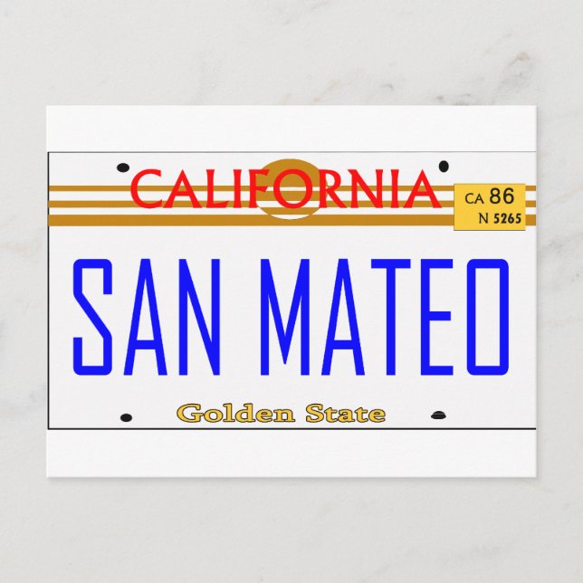 Postal San Mateo, Ca Lincense — Camiseta (Anverso)
