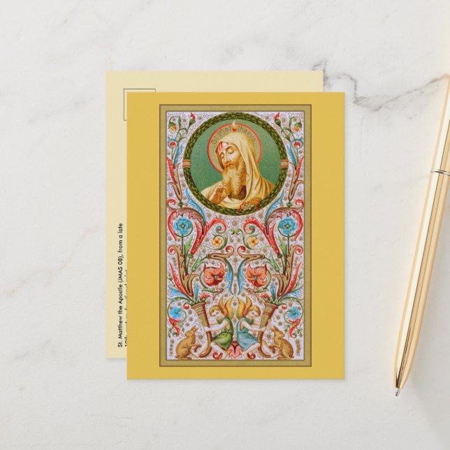 Postal San Mateo el Apóstol (JMAS 08) (Anverso/Reverso In Situ)