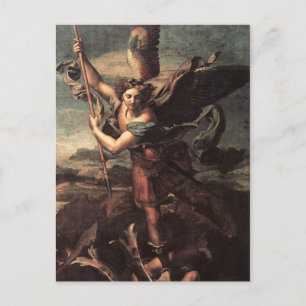 Postal San Micheal y el diablo