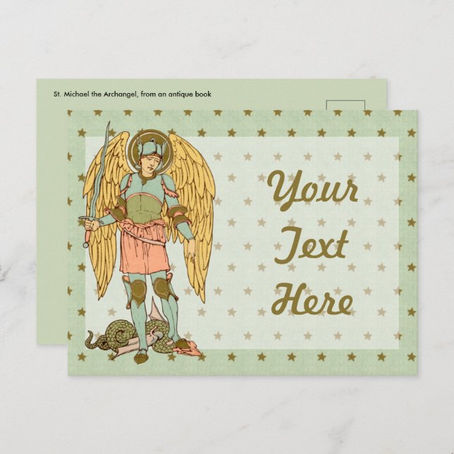 Postal San Miguel Arcángel (RLS 12) (Anverso / Reverso)