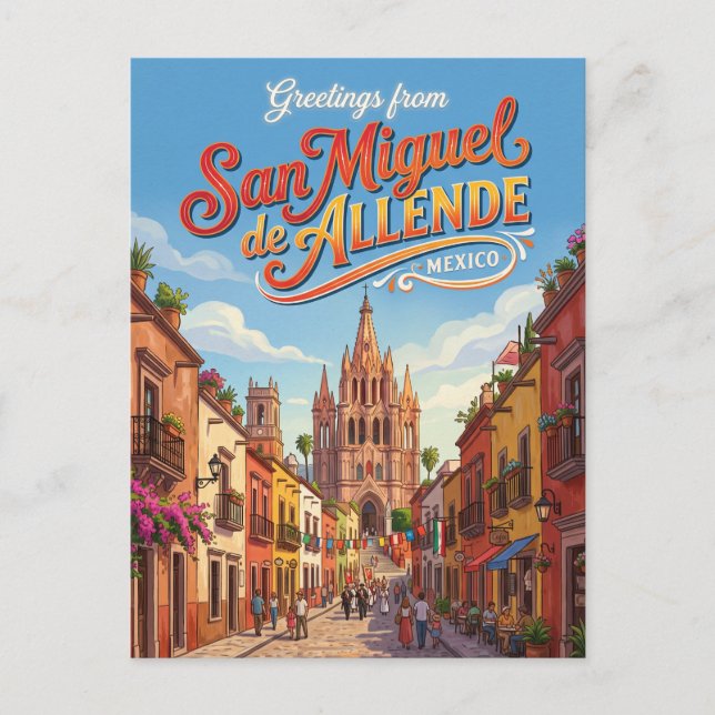 Postal San Miguel de Allende, México (Anverso)