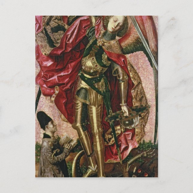 Postal San Miguel y el dragón (Anverso)