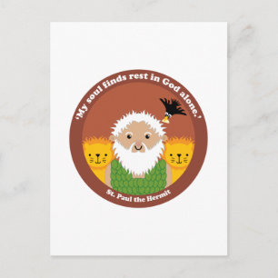 Postal San Pablo el ermitaño