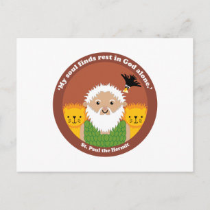 Postal San Pablo el ermitaño