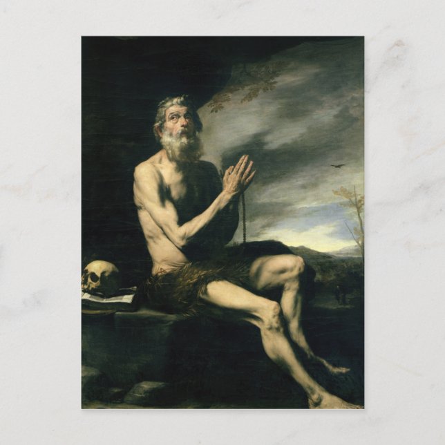 Postal San Pablo el ermitaño (Anverso)