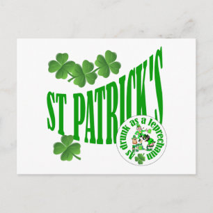 Postal San Patricio, tan borracho como un leprechun