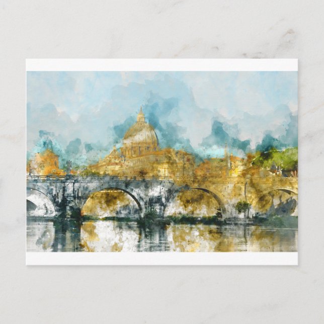 Postal San Pedro en la Ciudad del Vaticano Roma Italia (Anverso)