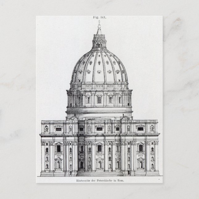 Postal San Pedro, Roma (Anverso)