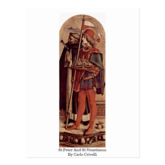 Postal San Pedro y St.Venetianus de Carlo Crivelli