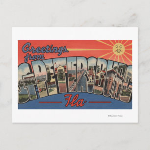 Postal San Petersburgo, Florida - Escenas de letras grand