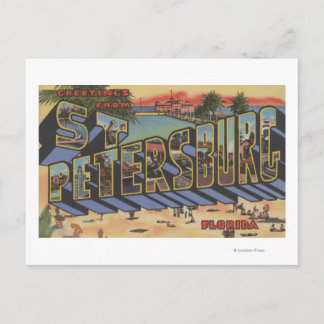 Postal San Petersburgo, Florida - Escenas de letras grand