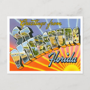 Postal San Petersburgo, Florida Viñetas Grandes