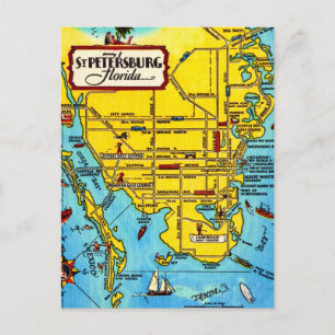 Postal San Petersburgo Florida Vintage