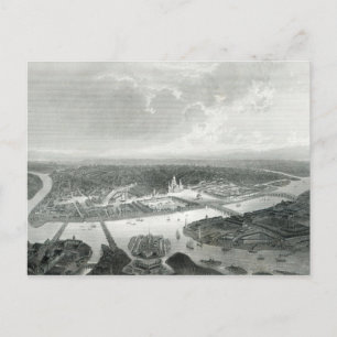 Postal San Petersburgo, grabado por S. Bradshaw, c.1860