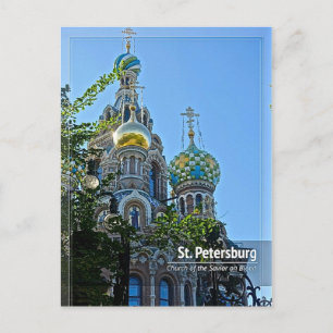 Postal San Petersburgo, Iglesia del Salvador en un post d