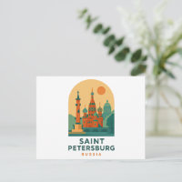 San Petersburgo Rusia Arte de Viaje Antiguo Retro