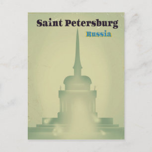 Postal San Petersburgo Rusia impresión de viaje estilo vi
