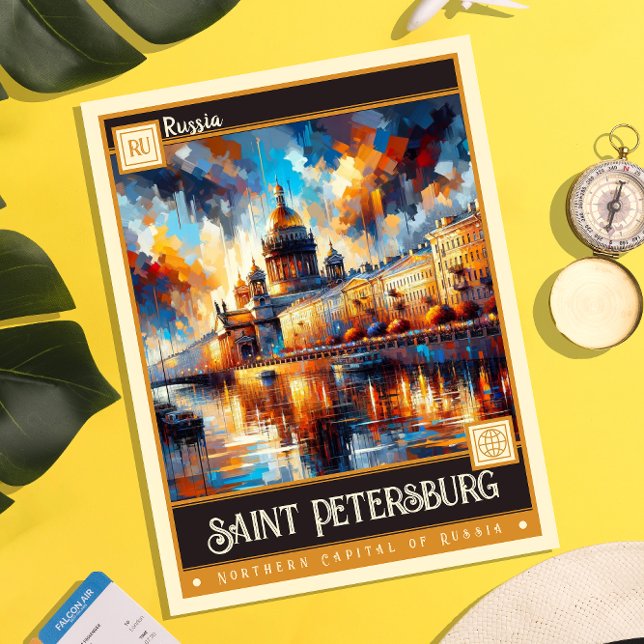 Postal San Petersburgo, Rusia | Pintura de época (Subido por el creador)