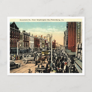 Postal San Petersburgo VA, Sycamore St View, cosecha de l