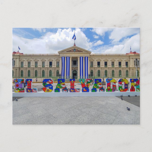 Postal San Salvador, Palacio Nacional (Anverso)